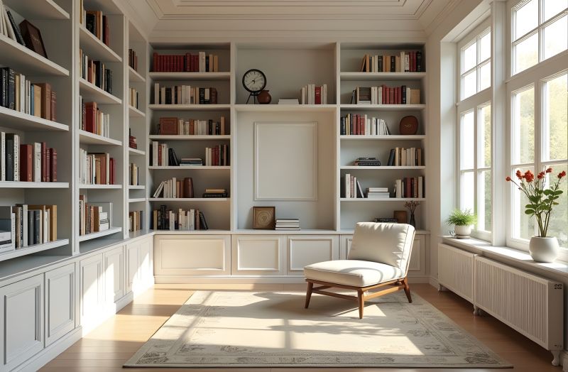 Custom Bookshelves Installation in Raleigh, NC